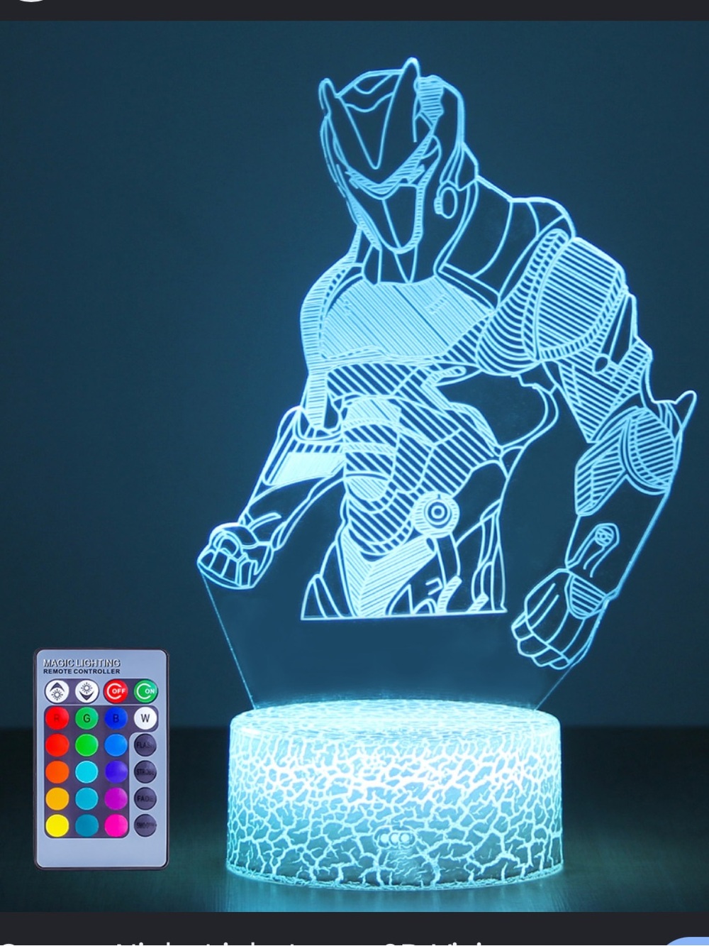 Fortnite Omega 3D Illusion LED Lamp w/ Remote 16 Different Colors